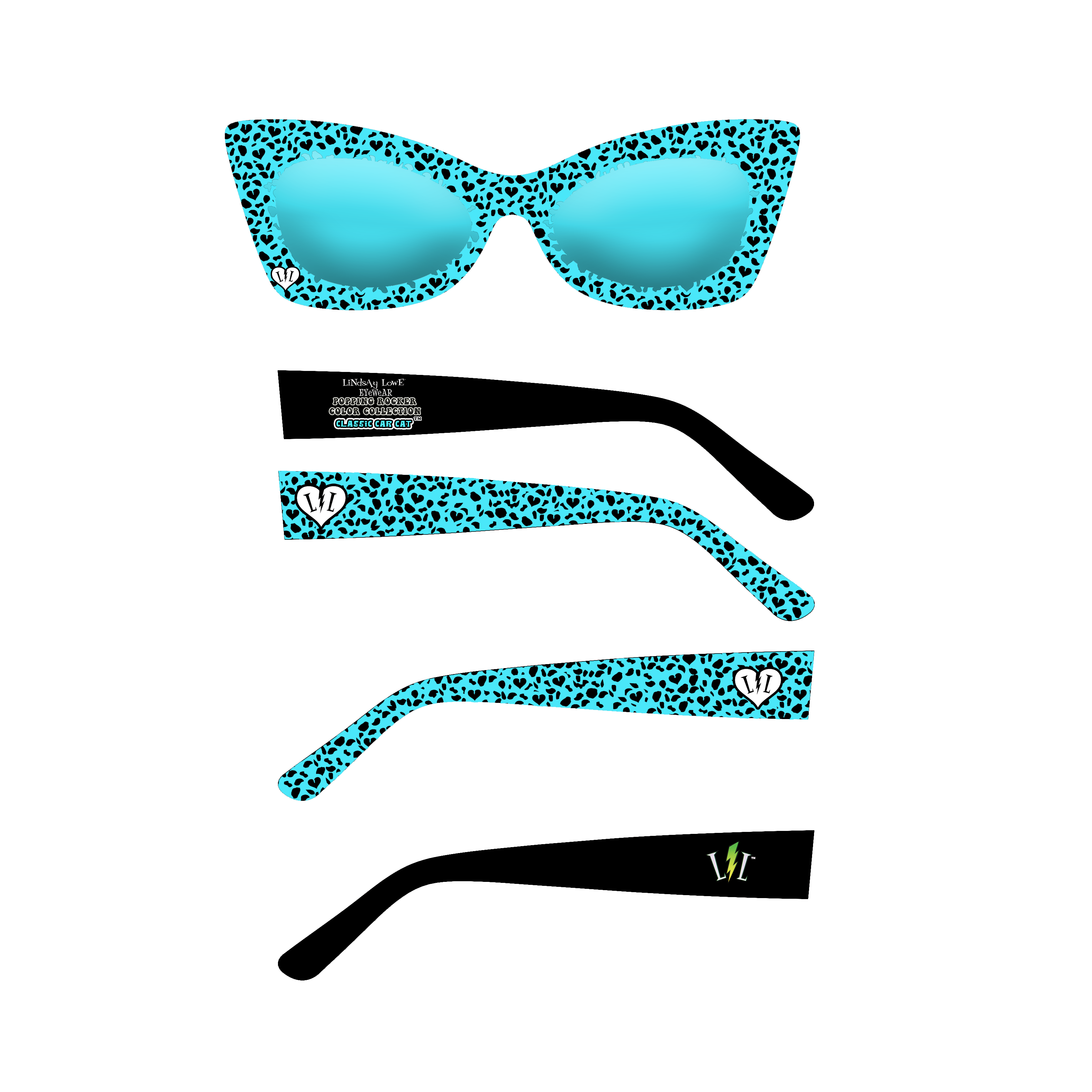 Classic Car Cat- Blue Spotted